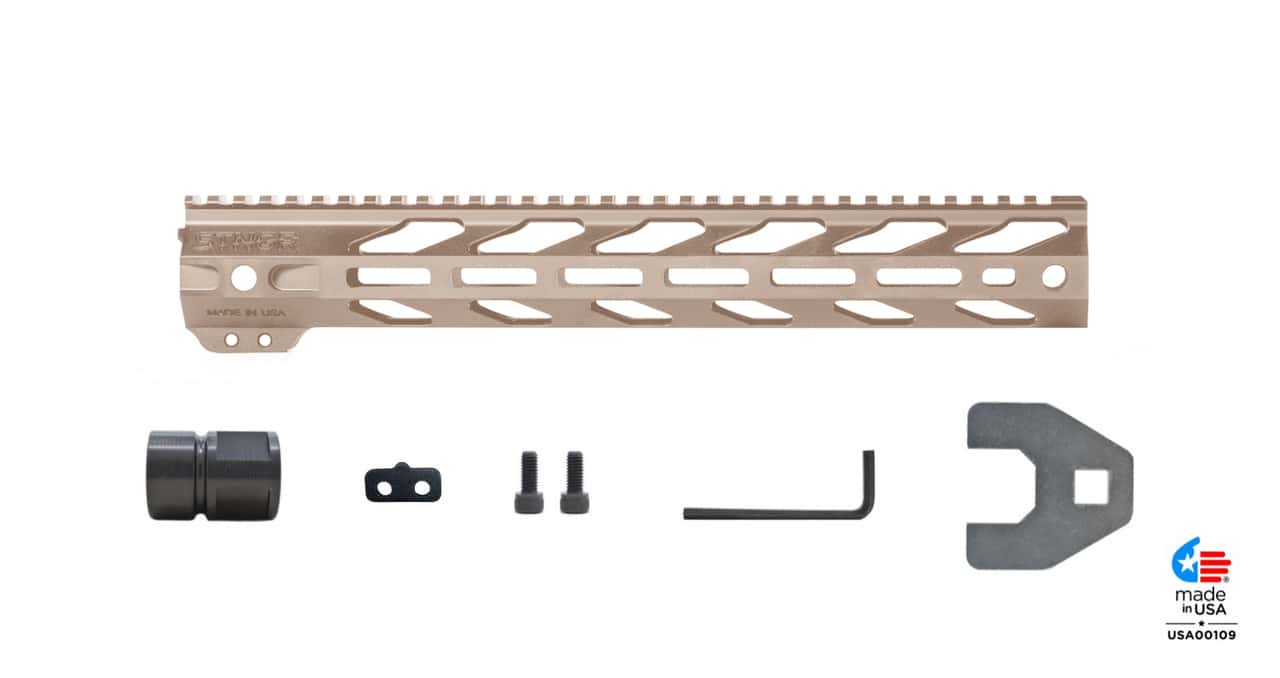 Unknown STNGR VYPR(R) Free Float AR-15 Handguard - M-LOK - 3 Colors & 4 Lengths Available - Flat Dark Earth, 13.5 inch (Color: Flat Dark Earth, Length: 13.5 inch)