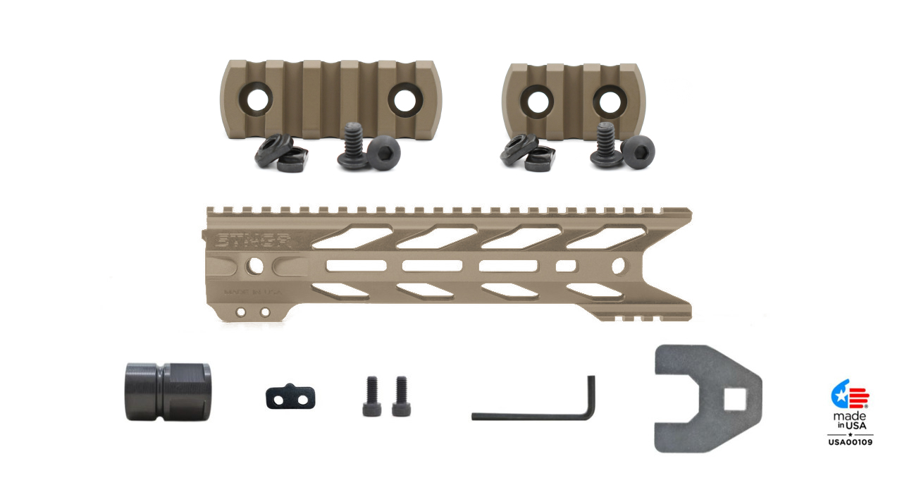Unknown STNGR Ultimate HWK(R) M-LOK Handguard Bundle - Flat Dark Earth, 10 Inch (Color: Flat Dark Earth, Length: 10 Inch)