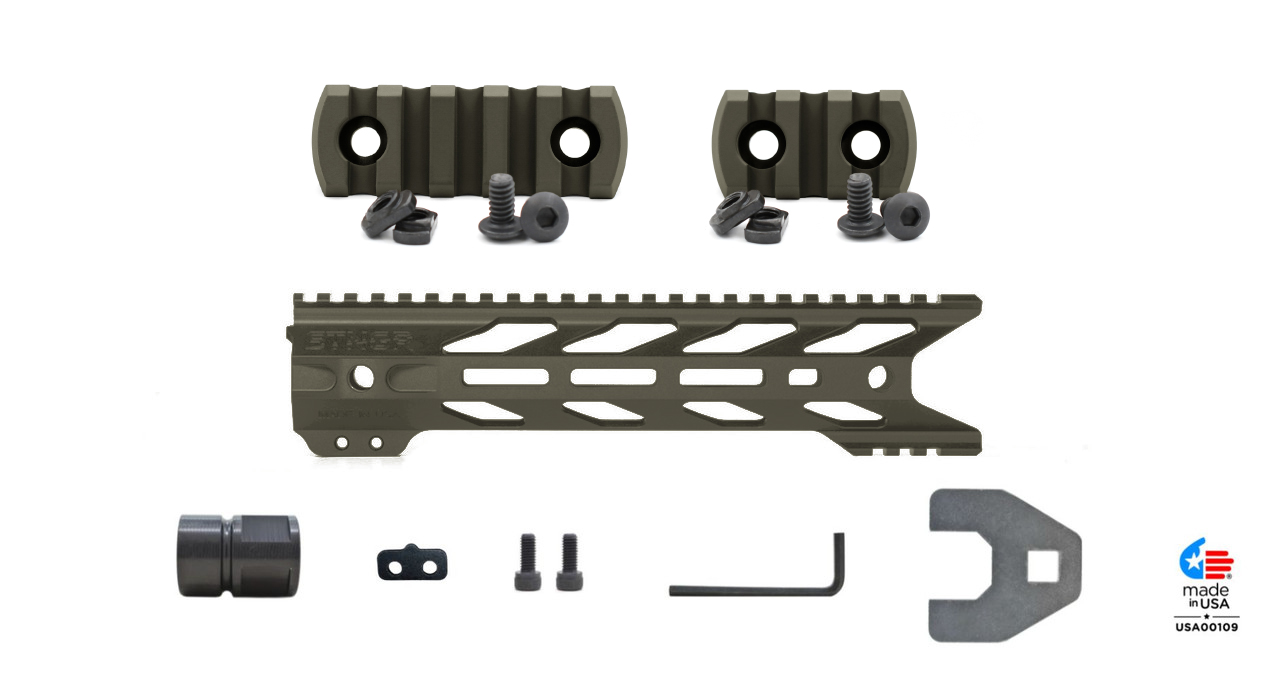 Unknown STNGR Ultimate HWK(R) M-LOK Handguard Bundle - OD Green, 10 Inch (Color: OD Green, Length: 10 Inch)