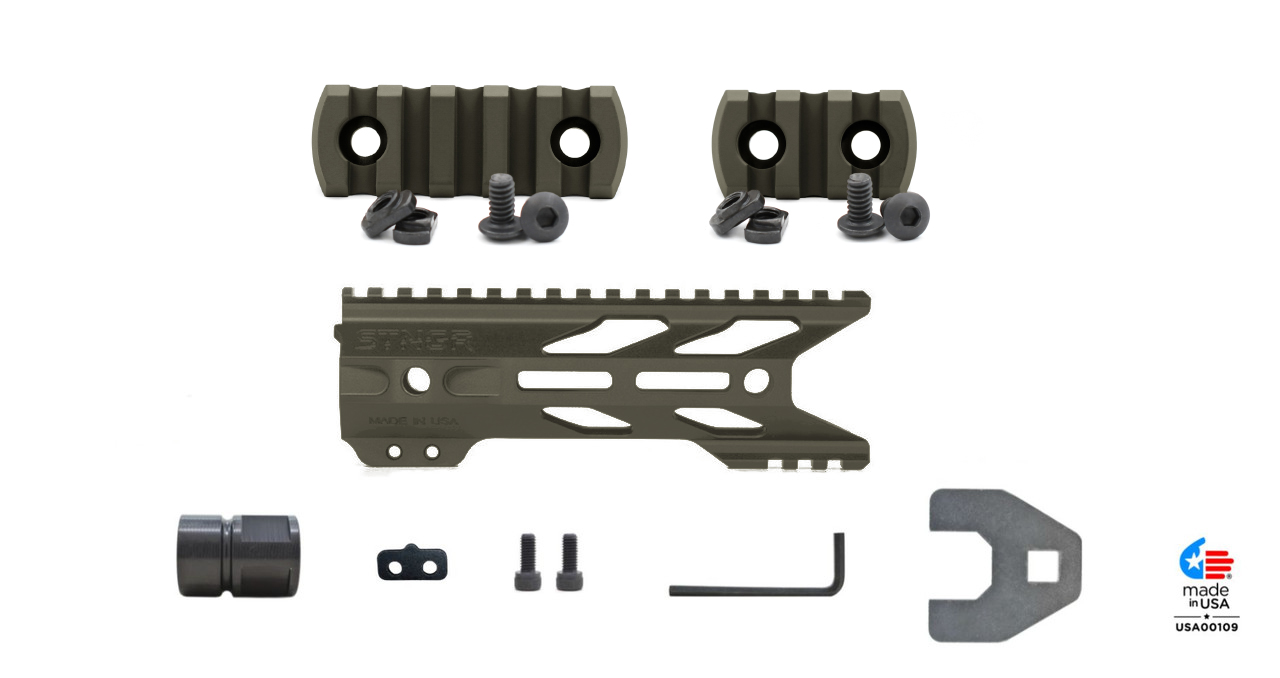 Unknown STNGR Ultimate HWK(R) M-LOK Handguard Bundle - OD Green, 7 Inch (Color: OD Green, Length: 7 Inch)
