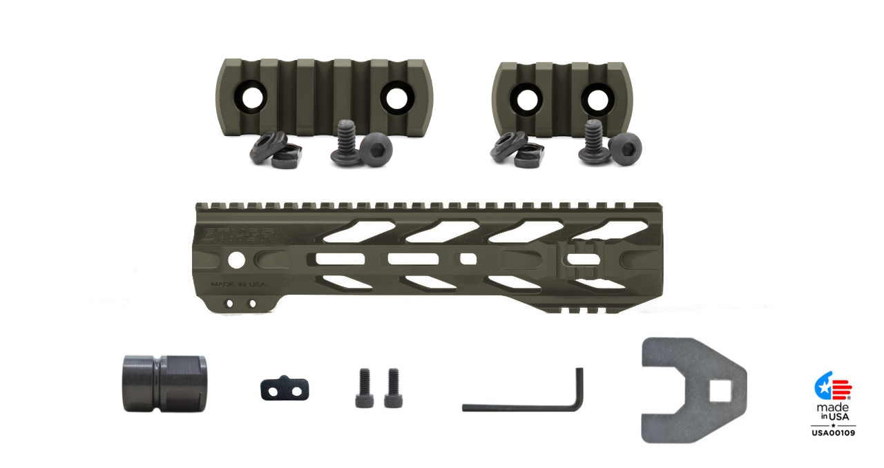 Unknown STNGR Ultimate RPTR(R) M-LOK Handguard Bundle - 10 Inch, OD Green (Length: 10 Inch, Color: OD Green)