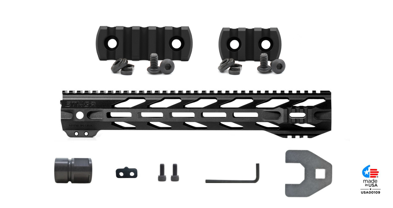 Unknown STNGR Ultimate RPTR(R) M-LOK Handguard Bundle - 13.5 inch, Anodized Black (Length: 13.5 inch, Color: Anodized Black)