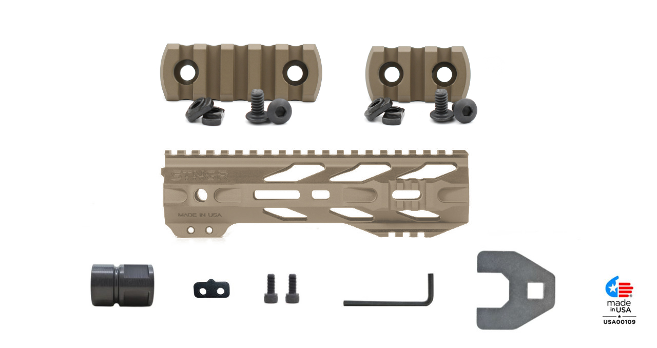 Unknown STNGR Ultimate RPTR(R) M-LOK Handguard Bundle - 8 inch, Flat Dark Earth (Length: 8 inch, Color: Flat Dark Earth)
