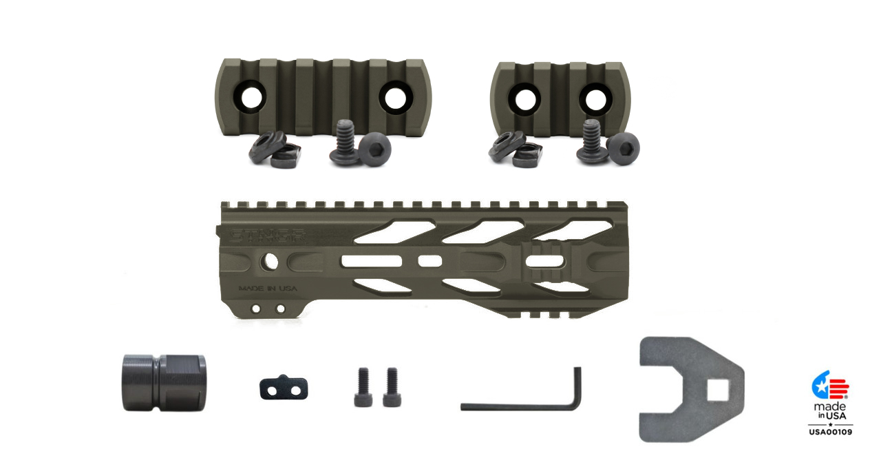 Unknown STNGR Ultimate RPTR(R) M-LOK Handguard Bundle - 8 inch, OD Green (Length: 8 inch, Color: OD Green)