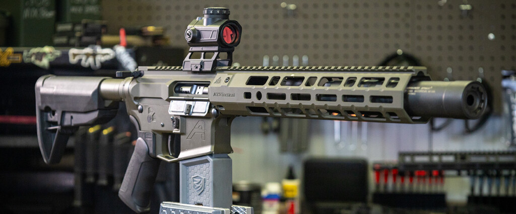 AT3 Spear XL Handguard ODG with Suppressor