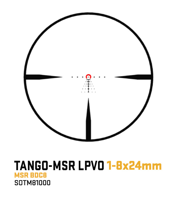 Sig Sauer TANGO MSR 1-8X Second Focal Plane Scope with Mount
