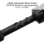 Height is adjusted by the 7075-T6 spiral legs