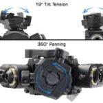 Picatinny mounted bipod features 360 degree pan and 19 degree tilt