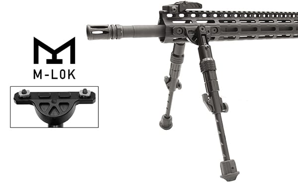 Each attachment spans 2 M-LOK sections