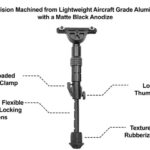 Fully featured bipod with adjustable height