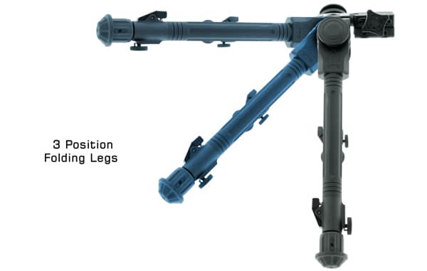 3 position legs lock up securely for storage and deployment
