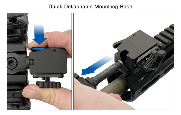 Quick detach lever pulls free easily for fast removals and instllation