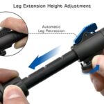 Leg extensions lock where needed, and can be retracted easy with a lever