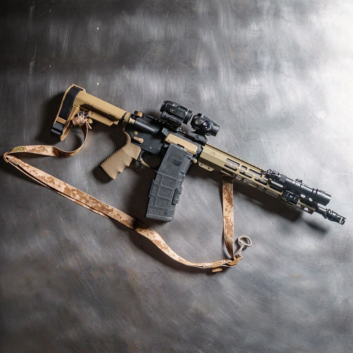 “Black and Tan” 5.56 NATO 13.7″ Home Defense AR Pistol – September Dream Build