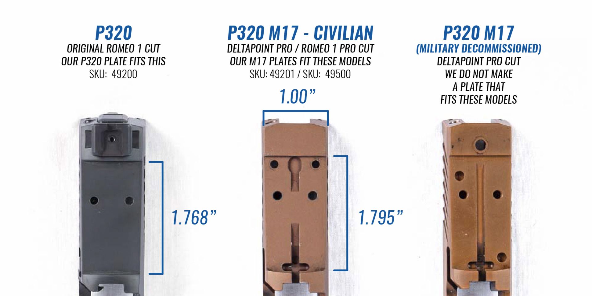 EGW Trijicon RMR and Holosun Optic Plate Red Dot Mount