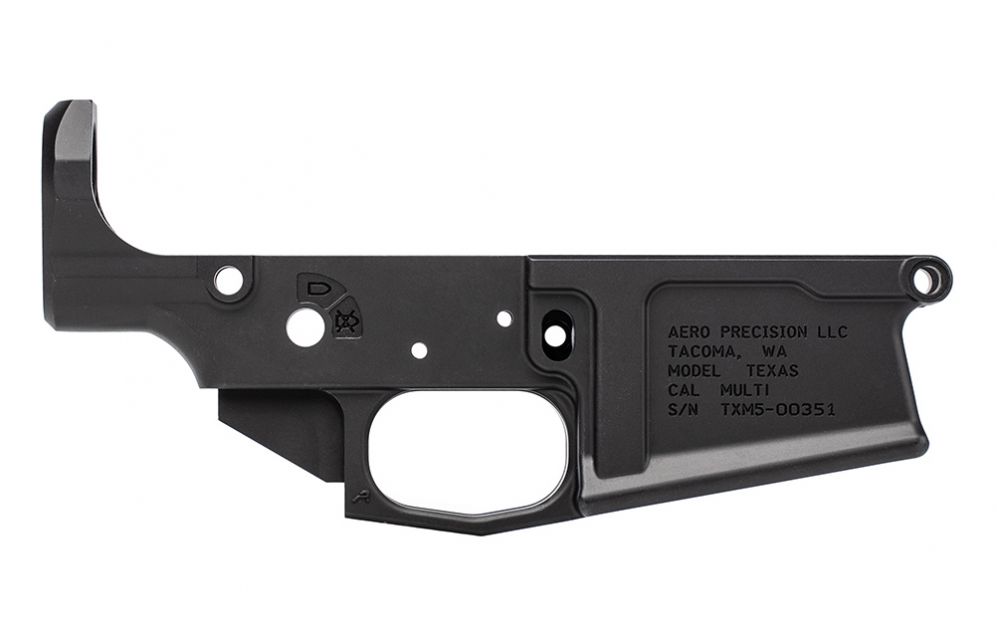 The LR-308 (or sometimes called a DPMS lower) has a curve, just like the AR-15.