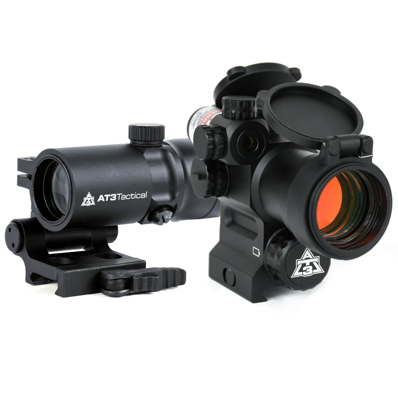 Unknown AT3(TM) 4x Magnified Red Dot with Laser Sight Kit - Includes Red Dot with Laser Sight & 4x Magnifier - Green (Laser Type: Green)