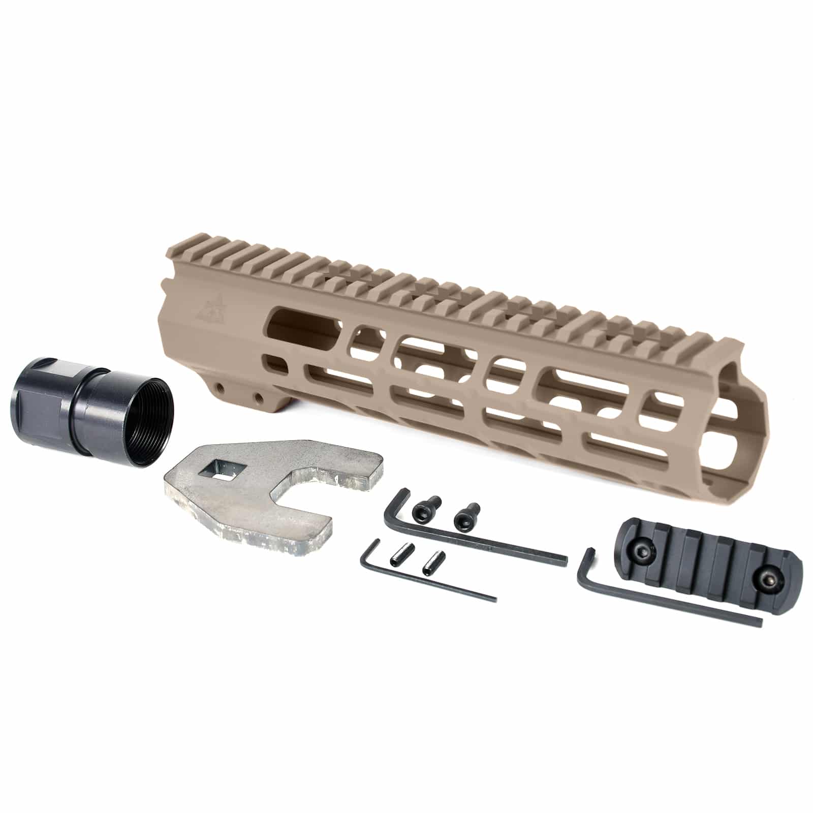 Unknown AT3(TM) SPEAR Free Float AR-15 Handguard - 9, 12, & 15 Inch - M-LOK - Flat Dark Earth, 9 Inch (Color: Flat Dark Earth, Length: 9 Inch)