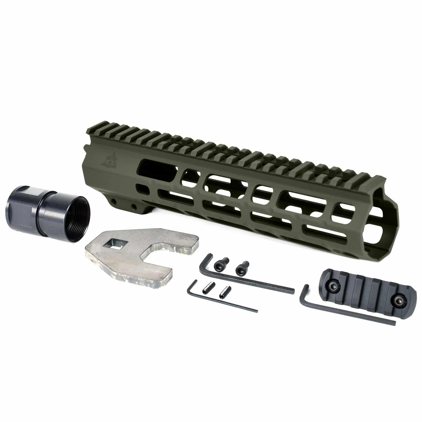 Unknown AT3(TM) SPEAR Free Float AR-15 Handguard - 9, 12, & 15 Inch - M-LOK - OD Green, 9 Inch (Color: OD Green, Length: 9 Inch)