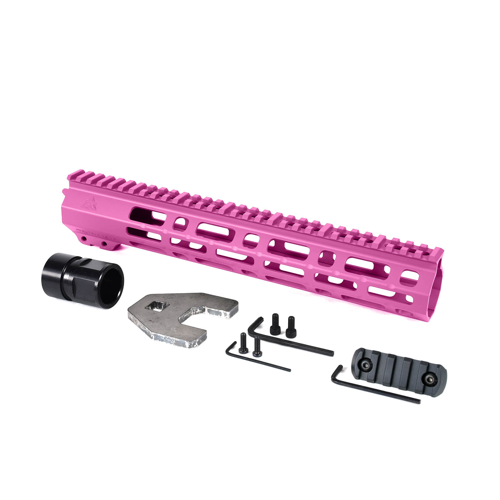 Unknown AT3(TM) SPEAR Free Float AR-15 Handguard - 9, 12, & 15 Inch - M-LOK - Pink, 12 Inch (Color: Pink, Length: 12 Inch)