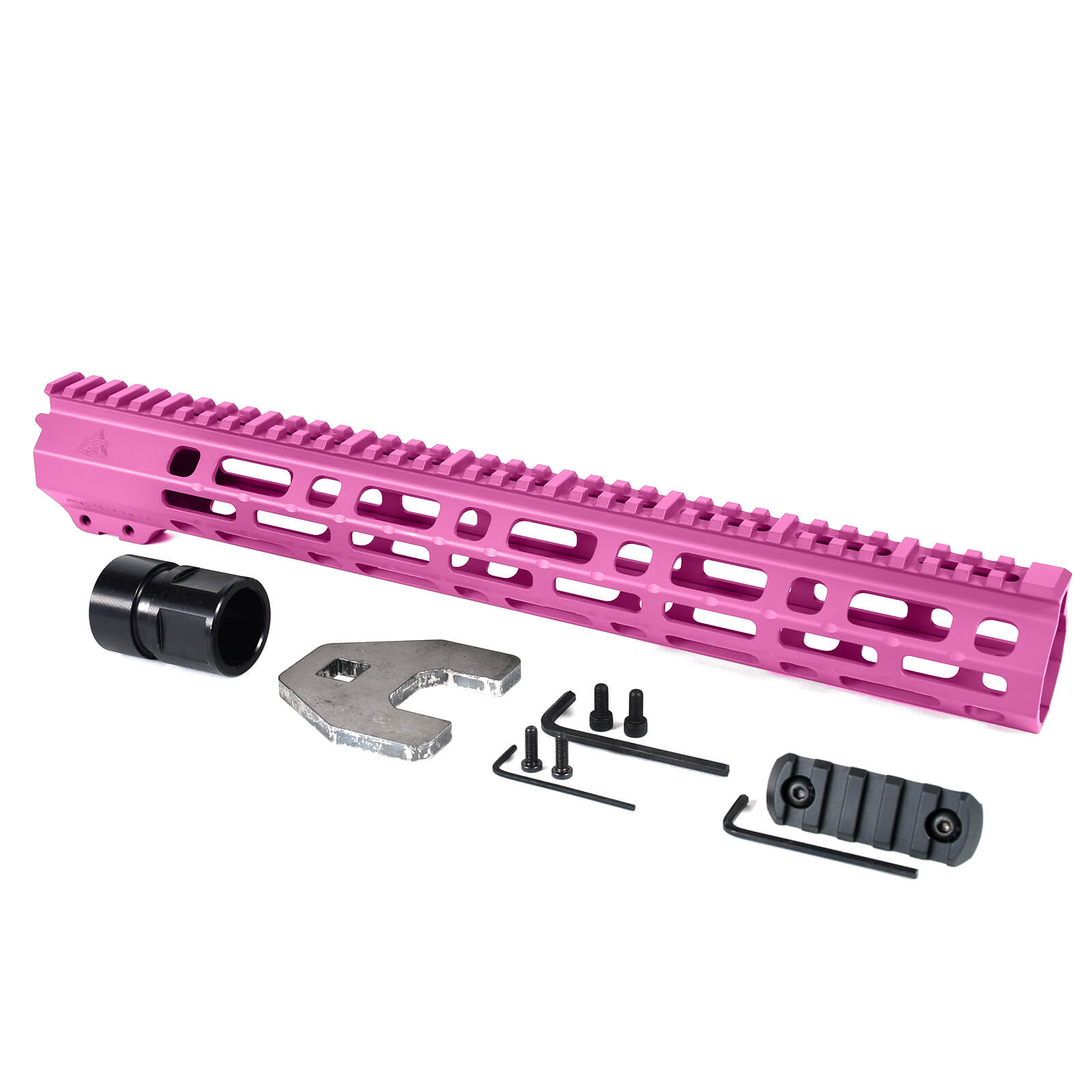 Unknown AT3(TM) SPEAR Free Float AR-15 Handguard - 9, 12, & 15 Inch - M-LOK - Pink, 15 Inch (Color: Pink, Length: 15 Inch)