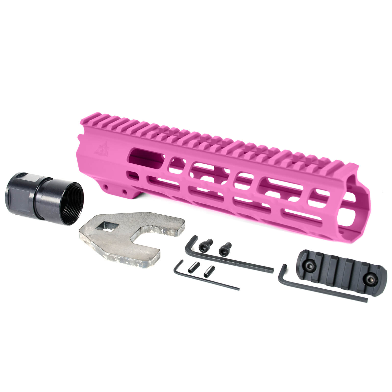 Unknown AT3(TM) SPEAR Free Float AR-15 Handguard - 9, 12, & 15 Inch - M-LOK - Pink, 9 Inch (Color: Pink, Length: 9 Inch)