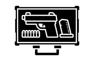 illustration of a gun in concealed inaccessible transport