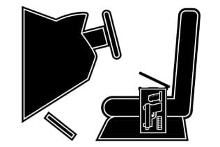 illustration of a gun in a concealed transport