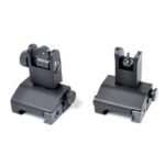 AT3™ Flip-Up Spring-Assisted Backup Iron Sights - Front & Rear Set - Same Plane