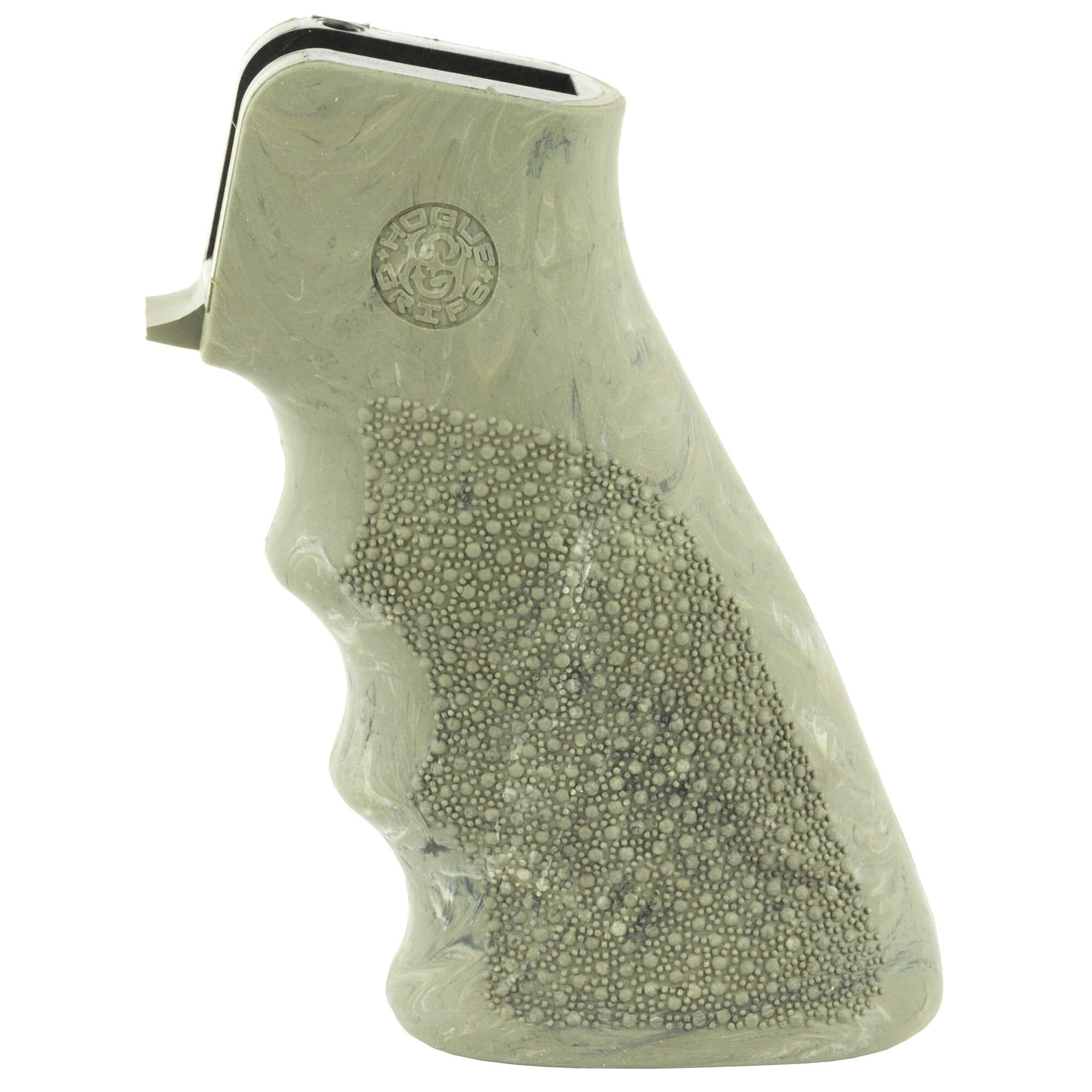 Unknown Hogue AR Grip: Overmolded Pistol Grip with Finger Grooves - Ghillie Green (Color: Ghillie Green)