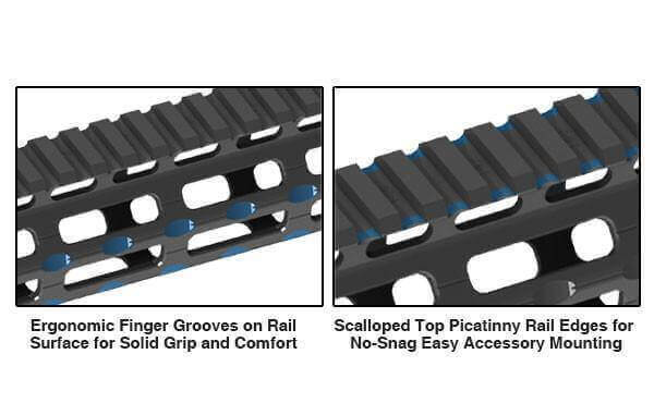 UTG Pro AR-15 M-LOK Free Float Handguard - Super Slim