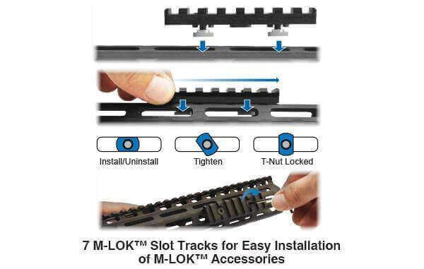 UTG Pro AR-15 M-LOK Free Float Handguard - Super Slim