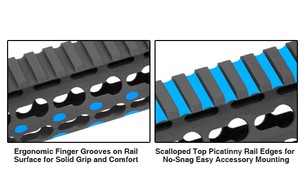 UTG Pro AR-15 Keymod Free Float Handguard - Super Slim