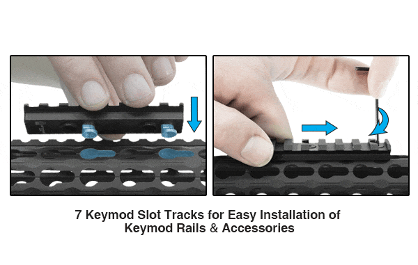 UTG Pro AR-15 Keymod Free Float Handguard - Super Slim