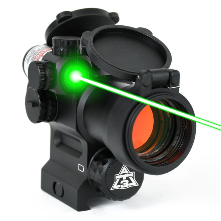 Open Box Return AT3 LEOS Red Dot Sight with Laser & Riser | AT3