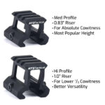 AT3 Tactical PRO-MOUNT Mini Riser Mount – .83 or 1 Inch Height Lightweight Cantilever Mount