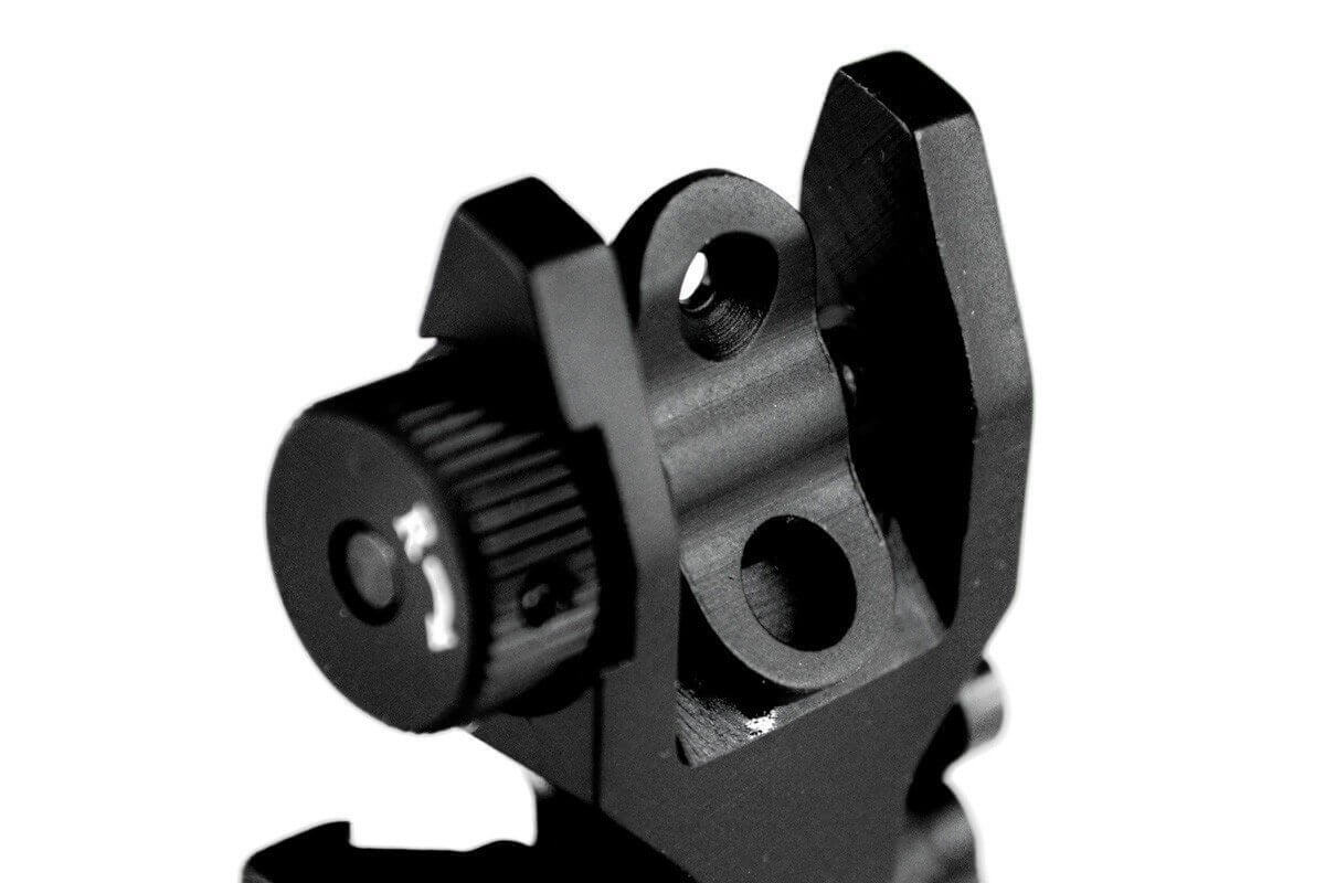 AT3™ Pro Series Flip-Up Backup Iron Sights (BUIS) - Front & Rear Set - Same Plane - IS-09