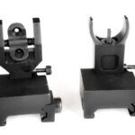 AT3™ Pro Series Flip-Up Backup Iron Sights (BUIS) - Front & Rear Set - Same Plane - IS-09