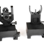 BLEMISHED - AT3 Tactical Pro Series Flip-Up Backup Iron Sights (BUIS) - Front & Rear Set - Same Plane - IS-09