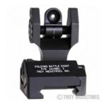 Troy Rear Battle Sight Black - Folding - Optional Tritium Illumination
