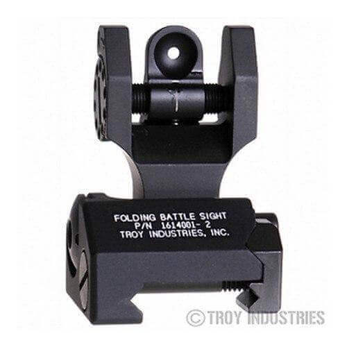 Troy Rear Battle Sight Black - Folding - Optional Tritium Illumination