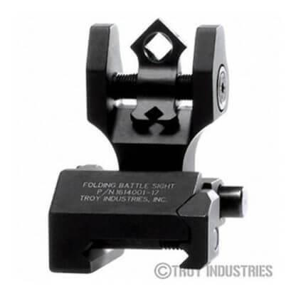 Troy AR-15 Rear Sight - Folding - Di-Optic Aperture (DOA) - Tritium Illumination