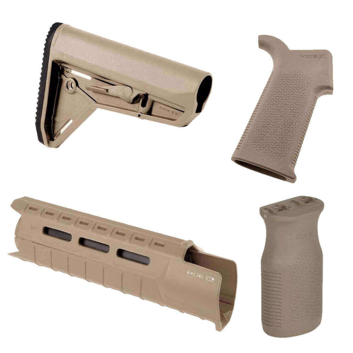 Unknown Magpul MOE SL Furniture Kit | AR-15 Stock, Grip & M-LOK Handguard (Color: Flat Dark Earth, Optional Foregrip: M-Lok Vertical Foregrip)