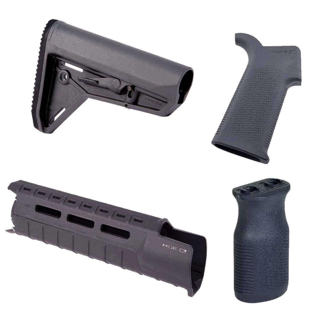 Unknown Magpul MOE SL Furniture Kit | AR-15 Stock, Grip & M-LOK Handguard (Color: Gray, Optional Foregrip: M-Lok Vertical Foregrip)
