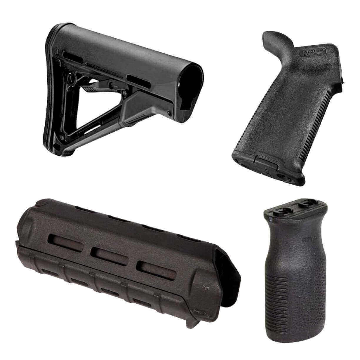 Unknown Magpul CTR Stock Kit | Furniture Kit for AR-15- CTR Stock, MOE+ Grip & M-LOK Carbine Handguard (Color: Black, Optional Foregrip: M-Lok Vertical Foregrip)