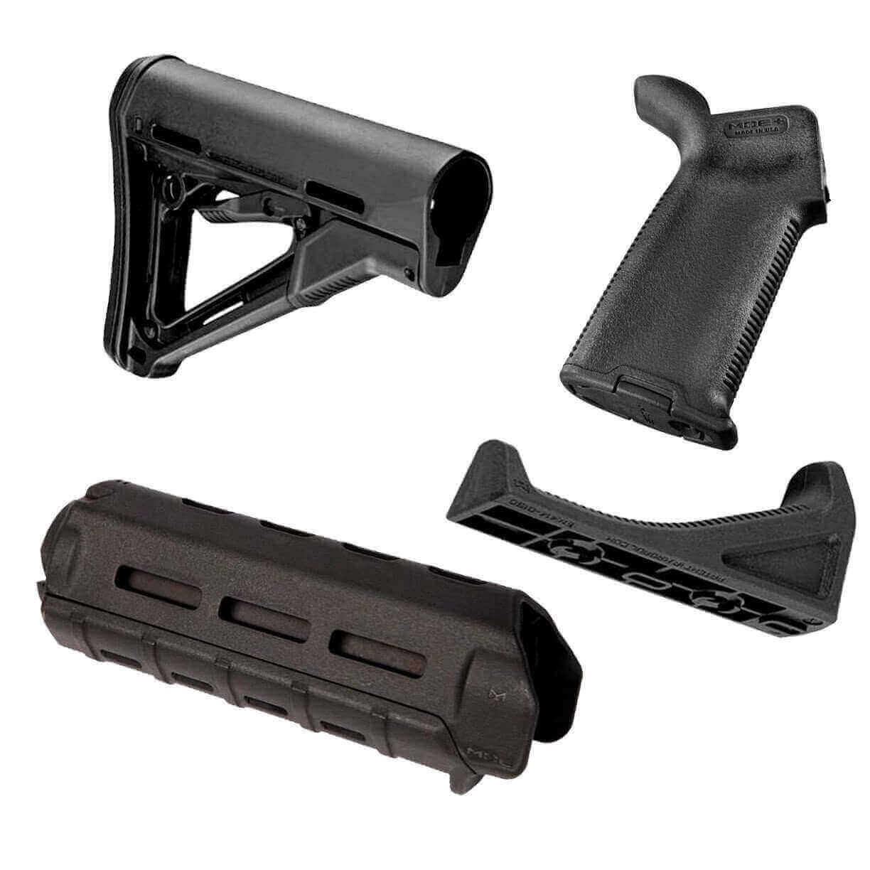 Unknown Magpul CTR Stock Kit | Furniture Kit for AR-15- CTR Stock, MOE+ Grip & M-LOK Carbine Handguard (Color: Black, Optional Foregrip: M-Lok Angled Foregrip)