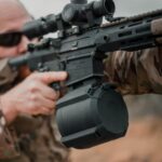 Magpul Industries, Magazine, PMAG D-50, 308 Winchester/762NATO, 50 Rounds, Fits DPMS/SR25/LaRue OBR, Black