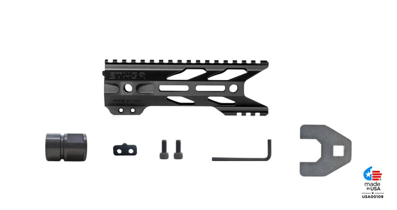 Open Box Return – STNGR HWK® Free Float AR-15 Handguard – M-LOK – 4 Lengths Available – Black, 7-inch