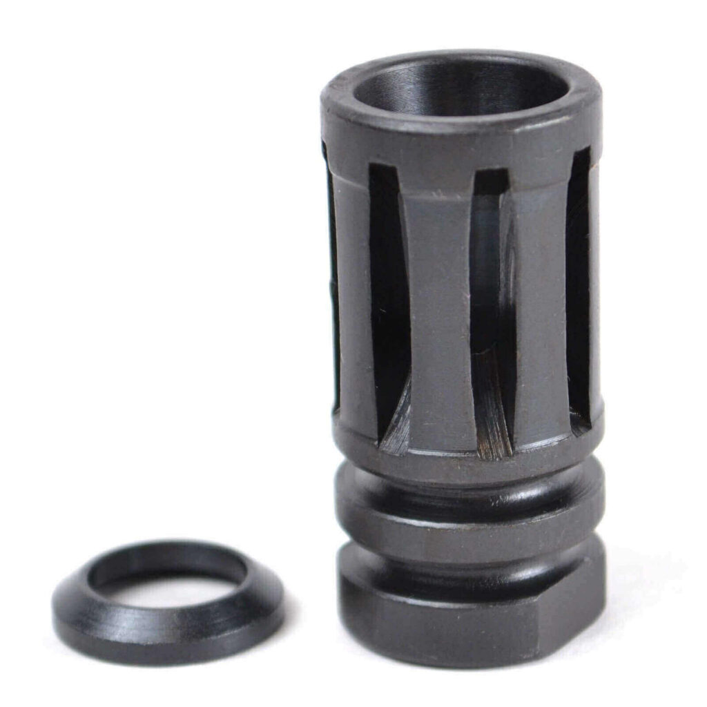 Open Hider Open Box Return -AT3™ .300 BLK/.308 WIN Birdcage Flash Hider with Crush ...