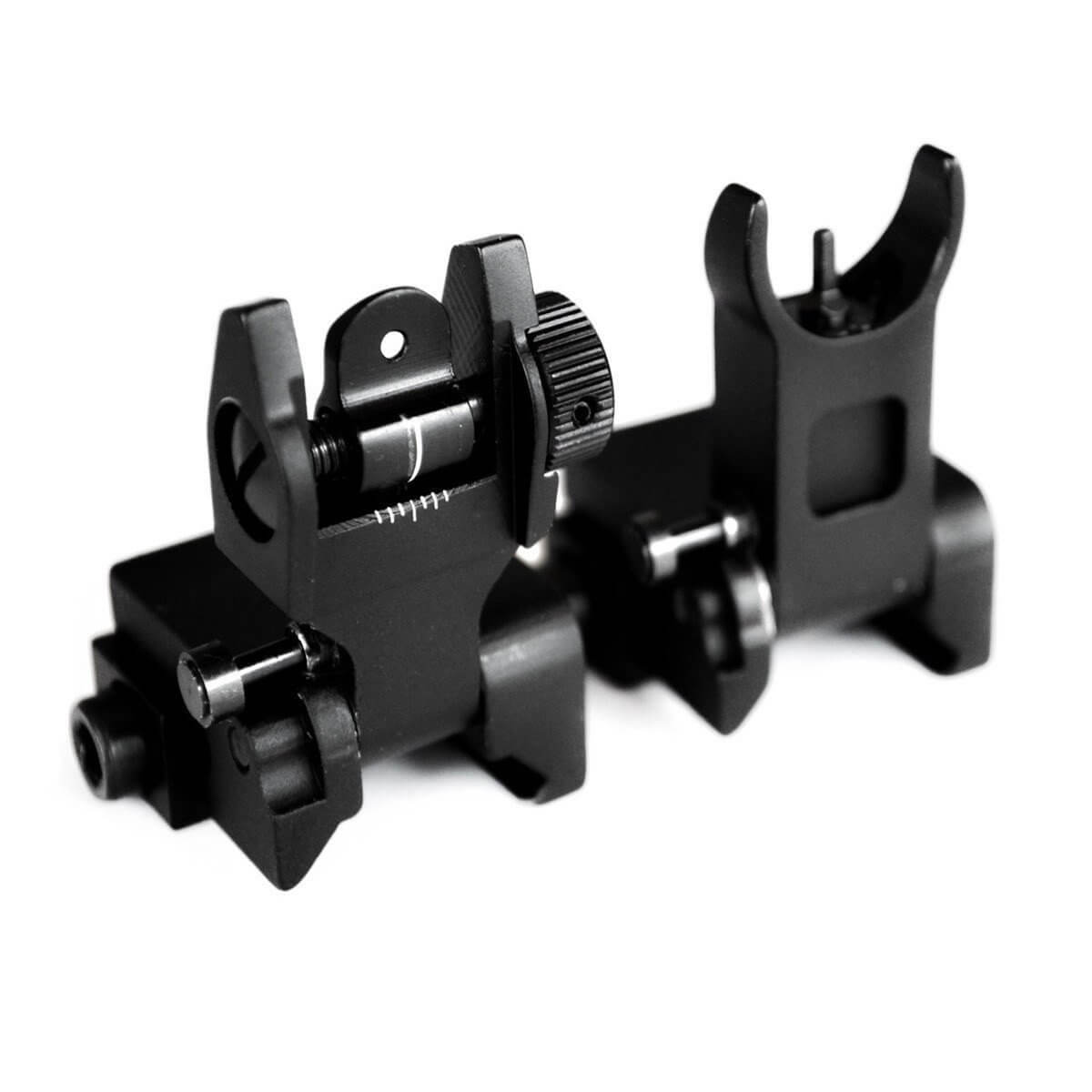 Unknown AT3(TM) Pro Series AR-15 Flip-Up Backup Iron Sights (BUIS) - Front & Rear Set - Same Plane - IS-09 - Without Front Sight Tool (Title: Without Front Sight Tool)